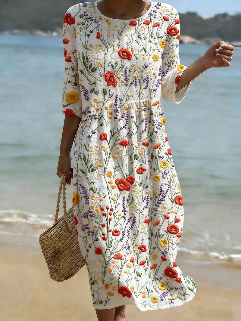 NICOLE | Vestido largo floral