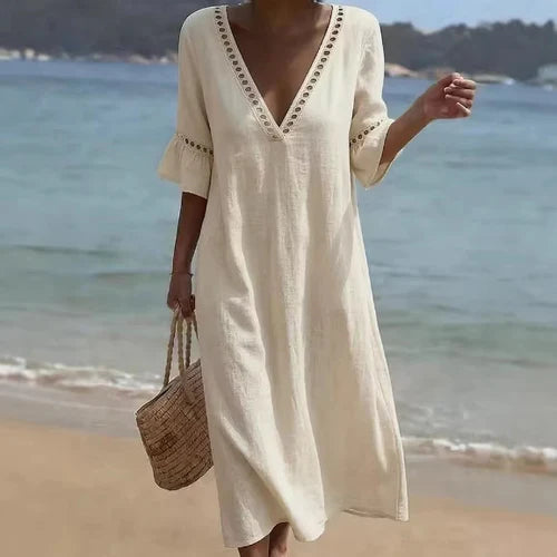 ELARA | Vestido largo ligero de estilo costero