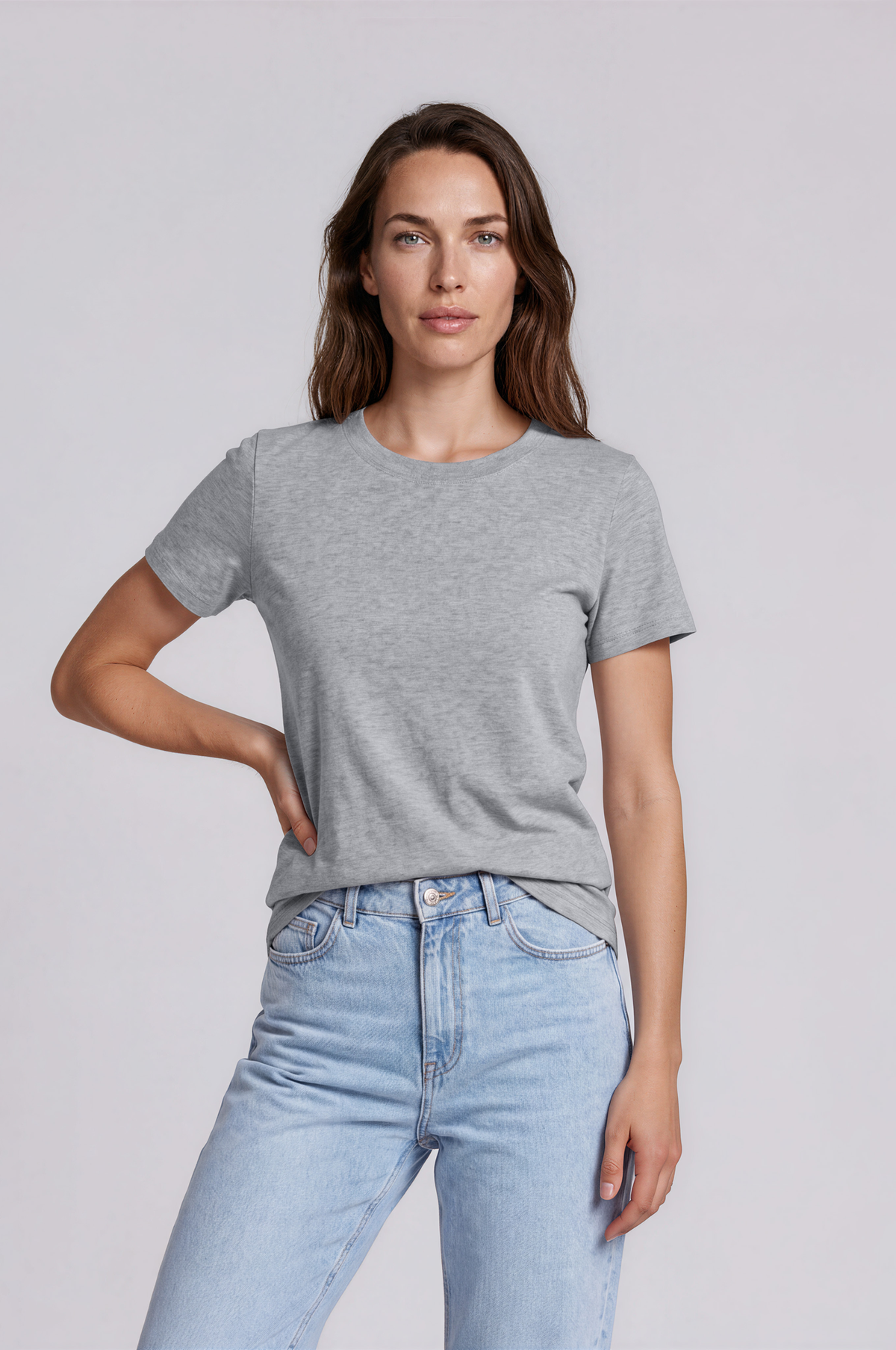 Camiseta Escote Amplio de Algodón Orgánico Mujer