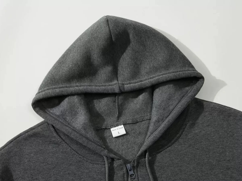 Sudadera con capucha Y2K con cremallera para hombre, foto principal